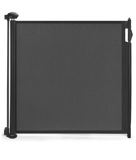 Nieuw: Nobleza zwart uitschuifbaar traphekje, Kinderen en Baby's, Traphekjes, Overige materialen, Nieuw, Oprolhekje, Ophalen of Verzenden