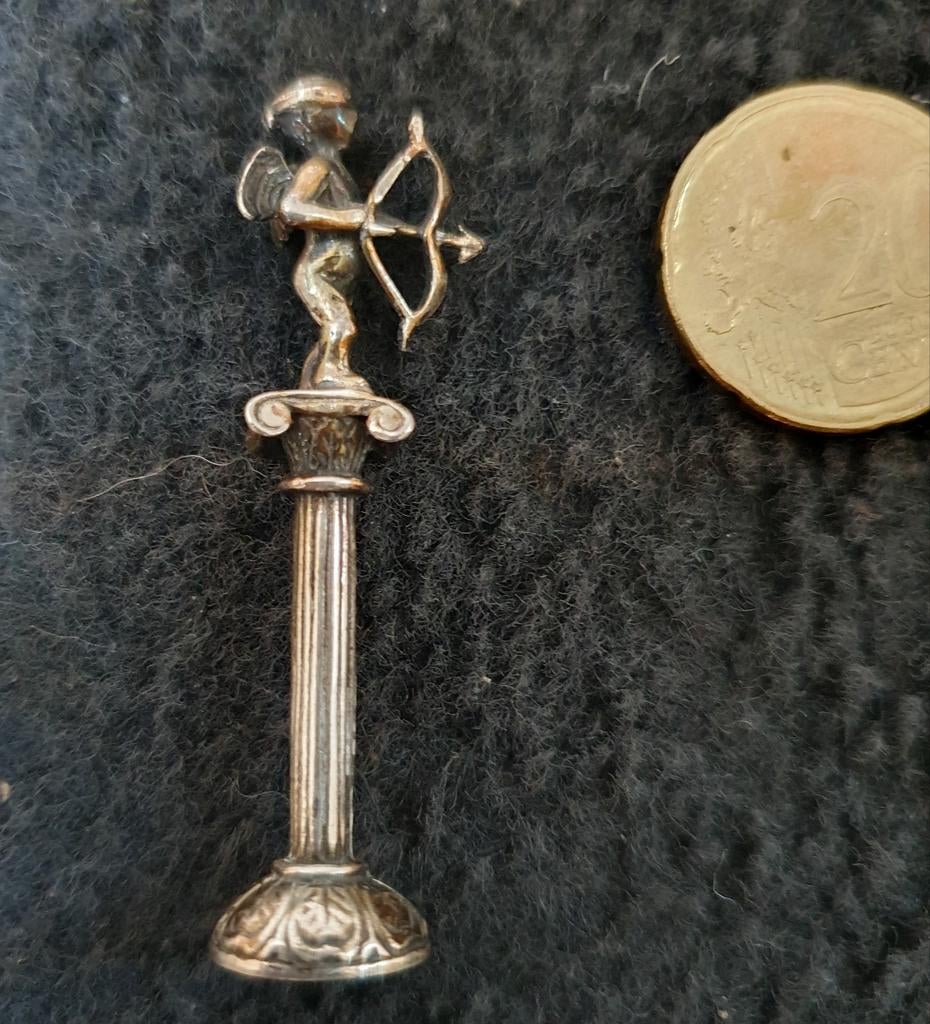 Zilveren miniatuur boogschutter zilver, Ophalen of Verzenden, Zilver