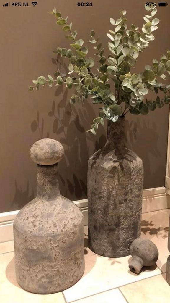 NIEUWE SET Be Uniq sobere stoere pot potten vaas fles, Ophalen, Nieuw, Overige kleuren, 50 tot 75 cm