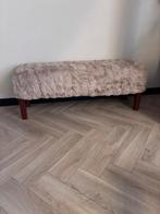 Teddystof bankje, Huis en Inrichting, Banken | Voetenbanken en Poefen, Ophalen of Verzenden, Zo goed als nieuw, Rechthoekig, 125 cm of meer