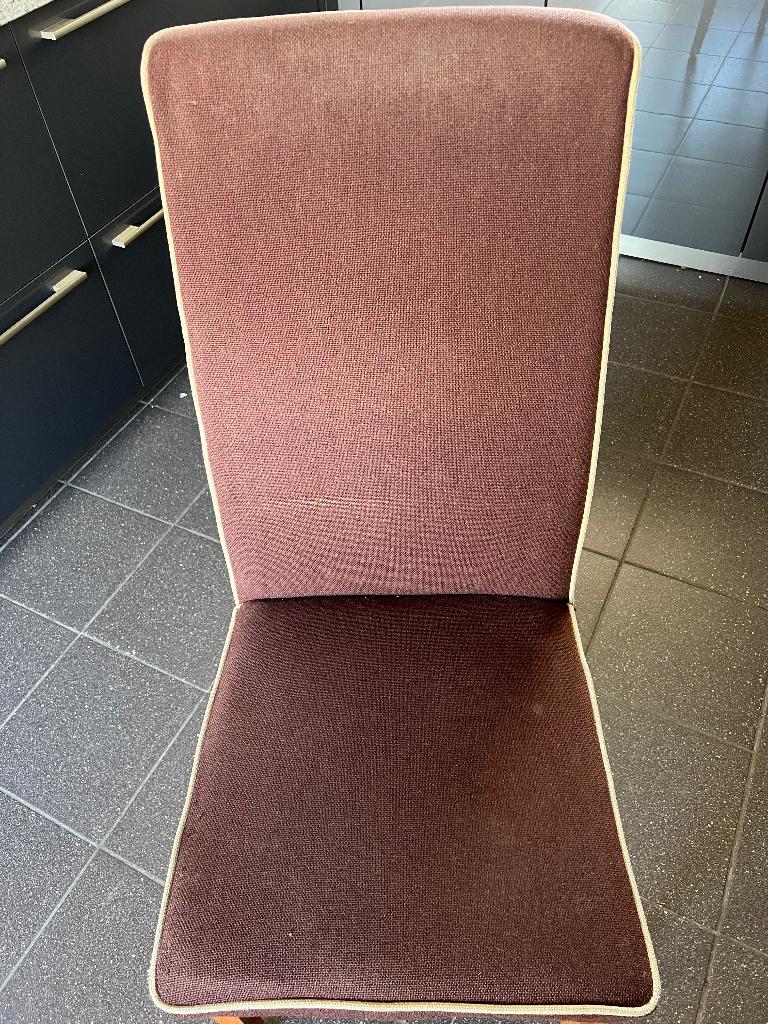 Eetkamer stoelen, kleur bruin 6 stuks, Huis en Inrichting, Stoelen, Ophalen, Gebruikt, Bruin, Stof