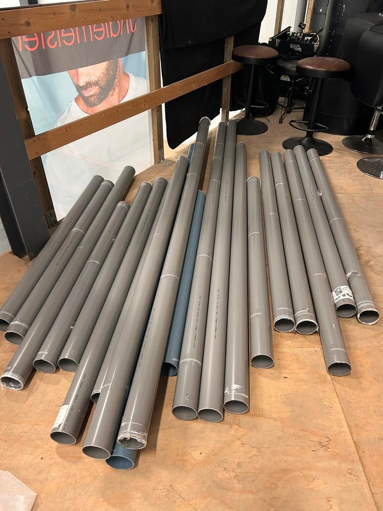 Pvc buizen regenbuizen, Doe-het-zelf en Verbouw, Buizen en Afvoer, Ophalen, Pvc, 2 tot 4 meter, Nieuw