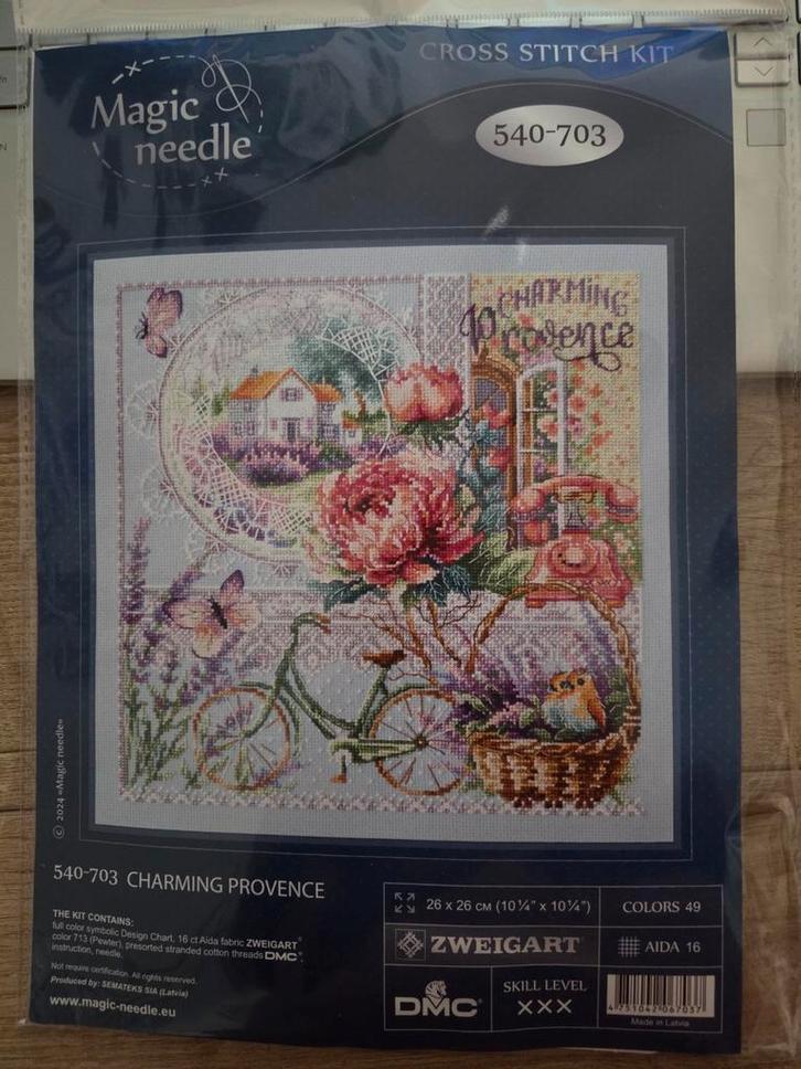 borduurpakket Magic Needle Charming Provence, Hobby en Vrije tijd, Borduren en Borduurmachines, Nieuw, Borduurpakket, Ophalen of Verzenden
