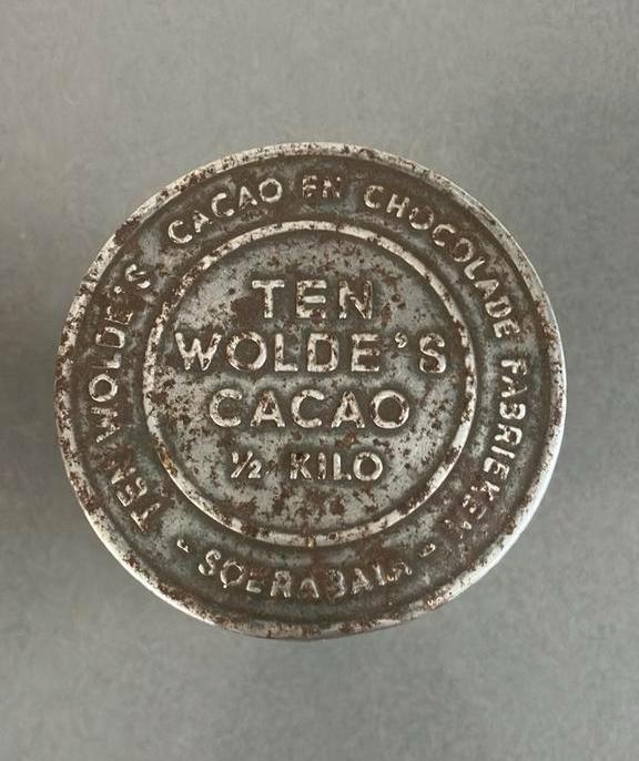 Oud blik Ten Wolde’s Cacao, Verzamelen, Blikken, Ophalen of Verzenden, Gebruikt, Overige