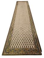 Vintage oosters wol vloerkleed loper Mir green 80x323cm, Crème, Klassiek, Traditioneel, Perzisch, 200 cm of meer, Zo goed als nieuw