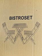 Bistroset nieuw!, Tuin en Terras, Tuinsets en Loungesets, Nieuw, Tuinset, Hout, Ophalen