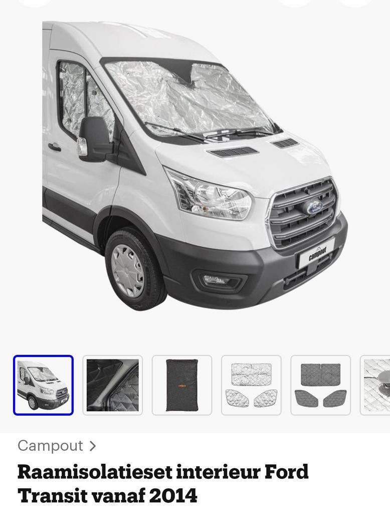 Zonwering/Raamisolatie Ford Transit vanaf 2014, Ophalen of Verzenden
