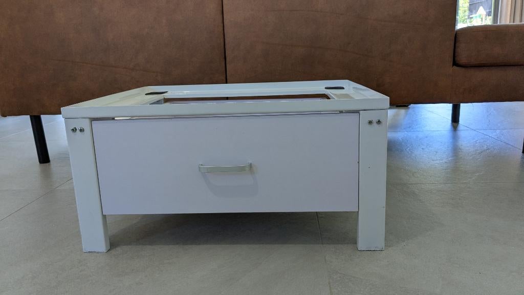 Wasmachine of droger verhoger met lade, wit, metalen frame, Ophalen, Gebruikt