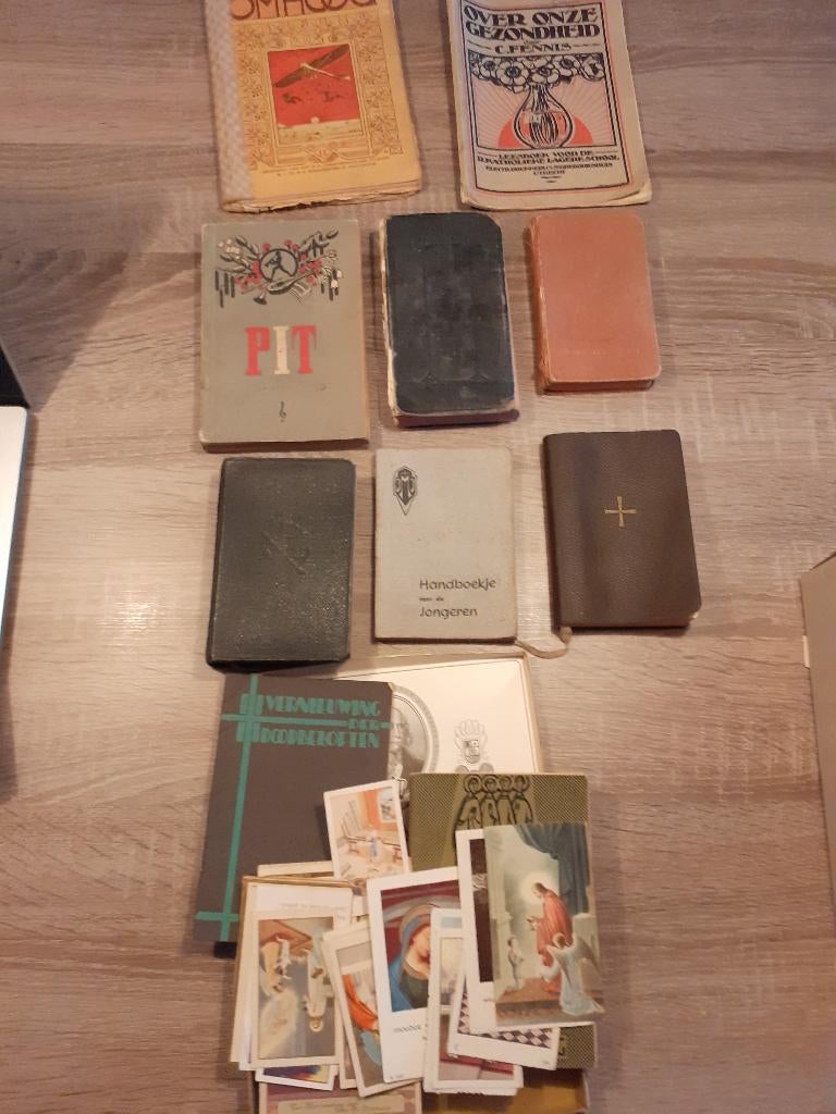 Partij kerkboekjes en bidprentjes, Verzenden, Gebruikt, Kaart of Prent