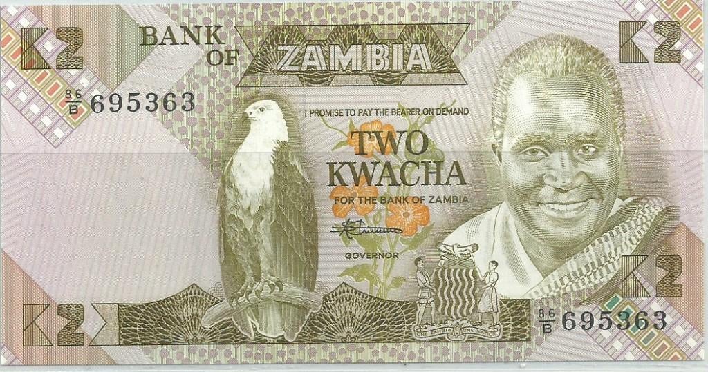 ZAMBIA, Postzegels en Munten, Bankbiljetten | Afrika, Ophalen of Verzenden, Zambia, Los biljet