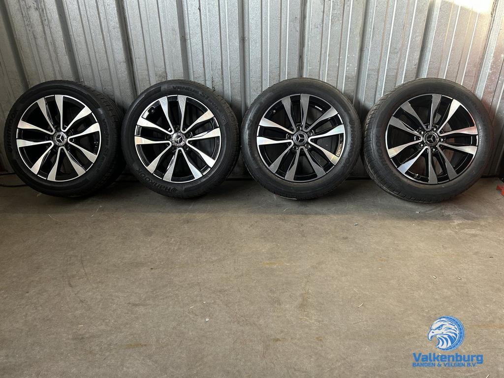 6mm! Originele Mercedes C-klasse W206 17 inch breedset zwart, Gebruikt, -, -, Banden en Velgen