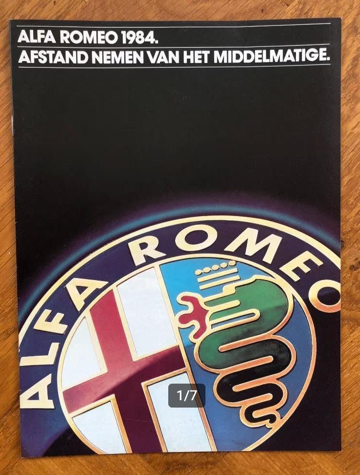 Alfa Romeo 1984 folder, Alfa Romeo, Nieuw, Ophalen of Verzenden, Alfa Romeo