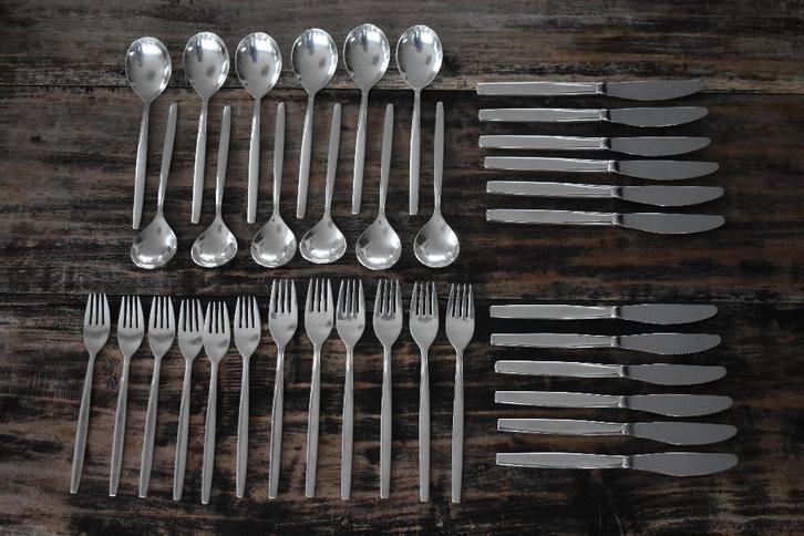 Sola Elite Prelude 100 verzilverde 6 persoons cassette, Antiek en Kunst, Antiek | Bestek, Ophalen of Verzenden