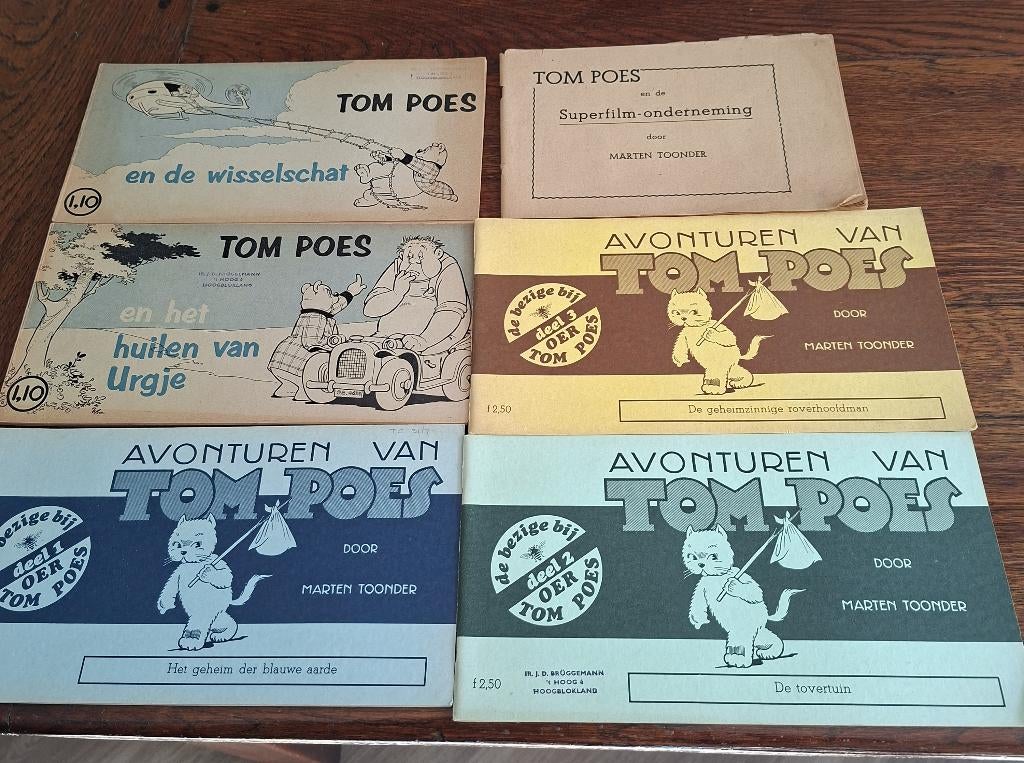 6 stuks Stripboekjes / Tom Poes, Boeken, Stripboeken, Meerdere stripboeken, Ophalen of Verzenden, Gelezen