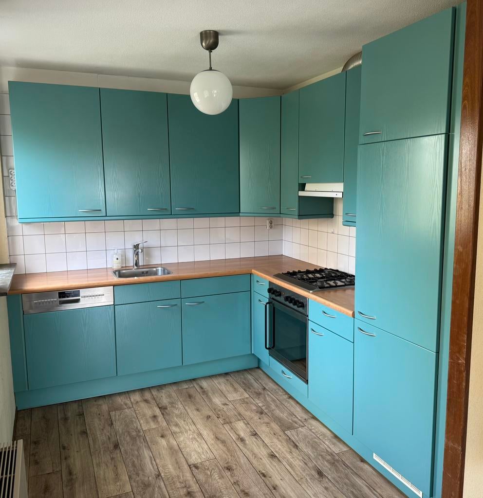 Nette complete Bruynzeel keuken, Huis en Inrichting, Keuken | Complete keukens, Gebruikt, Hoekkeuken, Overige kleuren, Hout, Ophalen