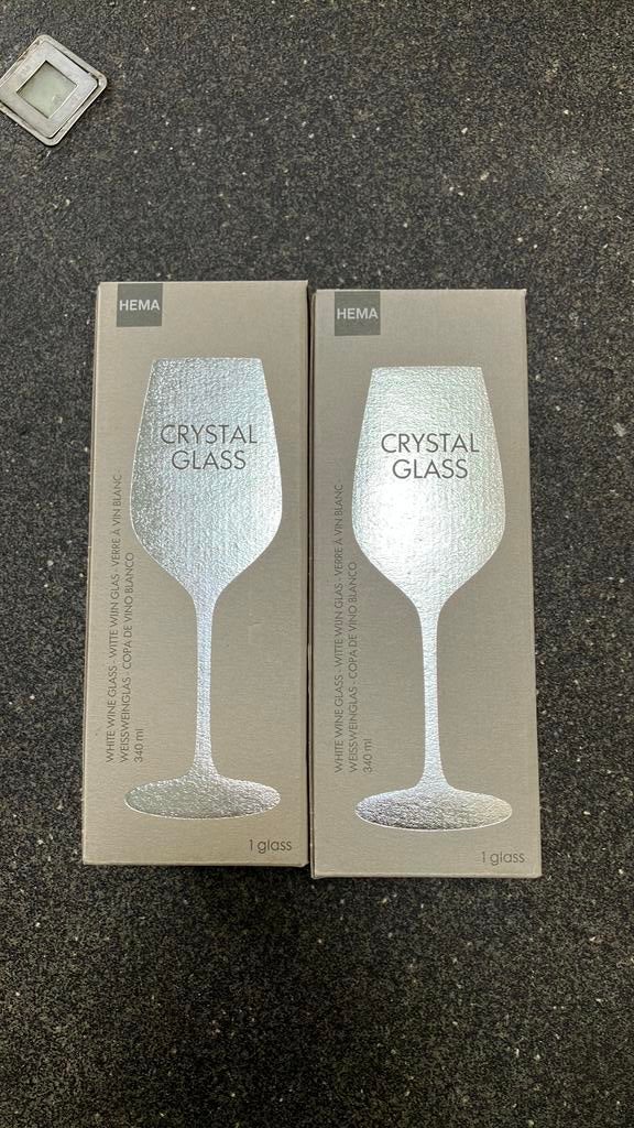 2 nieuwe kristallen glazen, Verzamelen, Glas en Borrelglaasjes, Ophalen of Verzenden, Nieuw, Overige typen