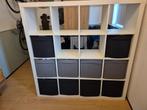 IKEA Kallax witte vakjeskast - inclusief Dröna opbergbakken, Ophalen, Gebruikt, 100 tot 150 cm, Minder dan 150 cm