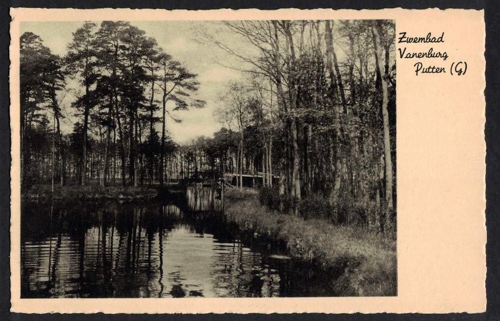 Putten, Zwembad Vanenburg. 1941., Verzamelen, Ophalen of Verzenden, 1940 tot 1960, Ongelopen, Gelderland