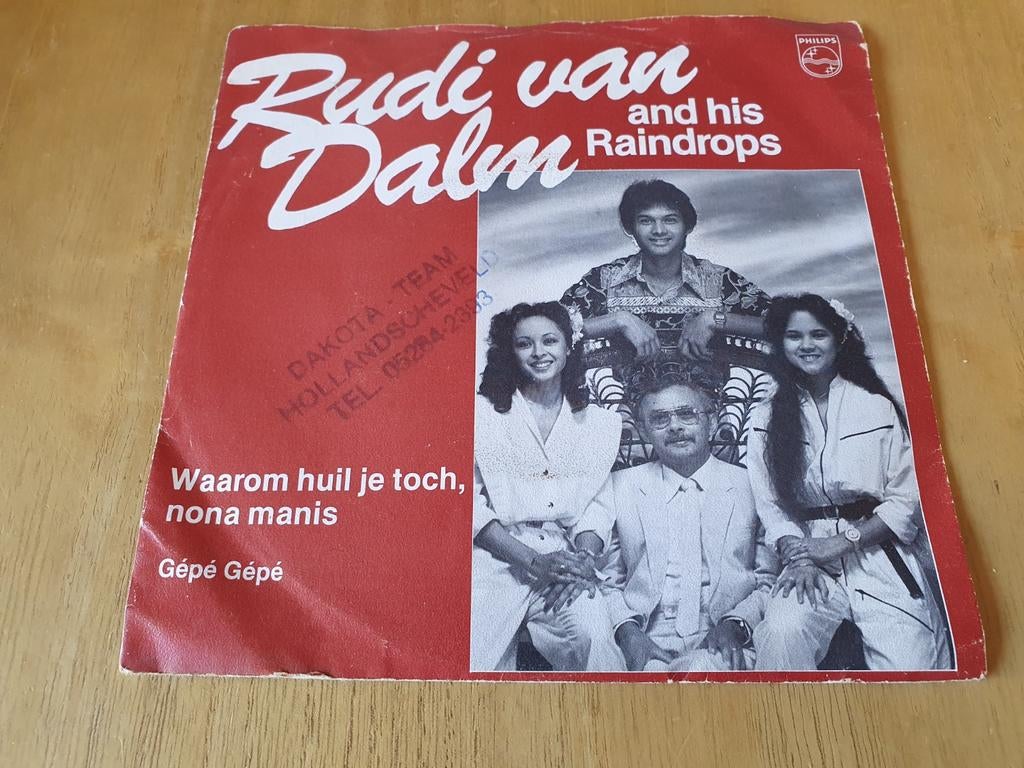 Rudi van Dalm and his Raindrops - Waarom huil je toch, nona, Ophalen of Verzenden, Zo goed als nieuw, Overige formaten, Levenslied of Smartlap