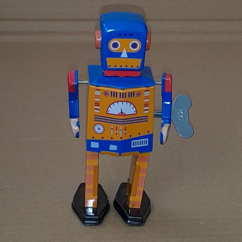 Vintage opwindbare robot speelgoed - Metaal, Ophalen of Verzenden, Zo goed als nieuw