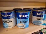 Ruim 40 blikken verf beits lak Wijzonol Sigma, Doe-het-zelf en Verbouw, Verf, Beits en Lak, Minder dan 5 liter, Ophalen, Zo goed als nieuw