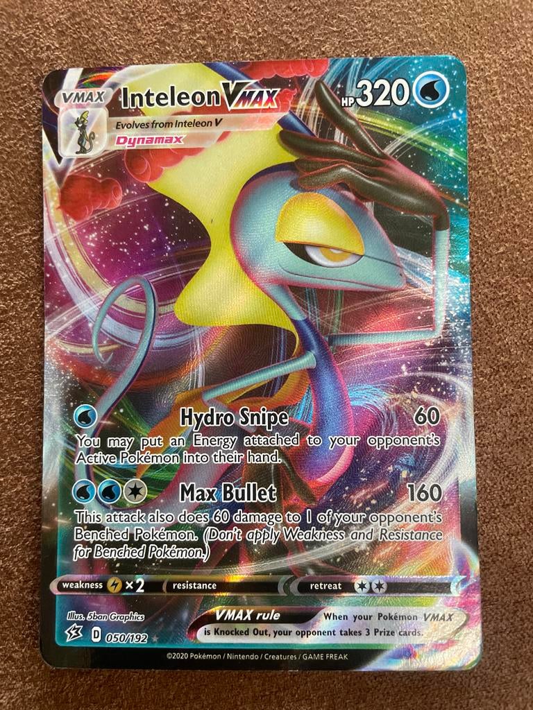 Inteleon VMAX (050/192) - Ribbels, Hobby en Vrije tijd, Verzamelkaartspellen | Pokémon, Ophalen of Verzenden, Zo goed als nieuw