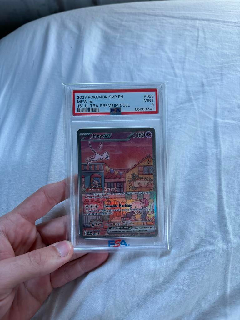 Mew ex promo 53 PSA 9 Pokemon kaart, Ophalen of Verzenden, Zo goed als nieuw, Losse kaart, Foil