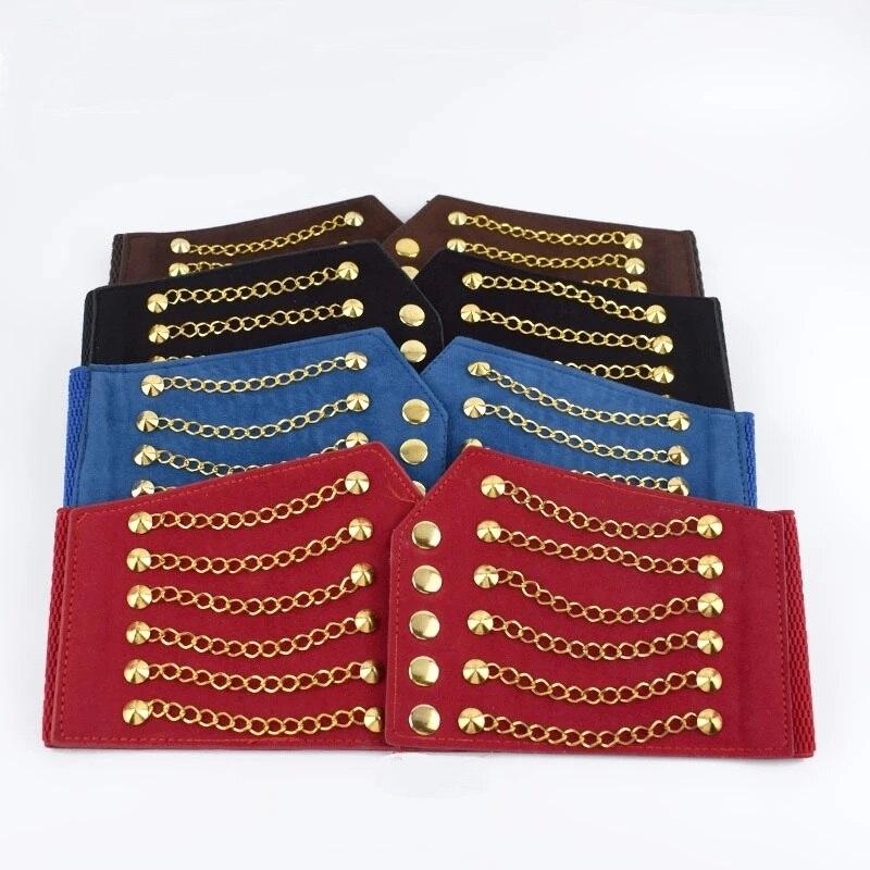 Brede elastische taille korset riem dames vrouwen, 5 cm of meer, Verzenden, Zwart, 90 tot 100 cm