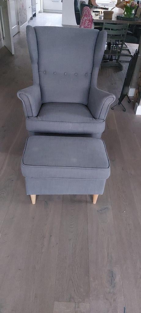 GRATIS afhalen fauteuil met hocker, Huis en Inrichting, Fauteuils, Ophalen, Gebruikt, 75 tot 100 cm, 50 tot 75 cm