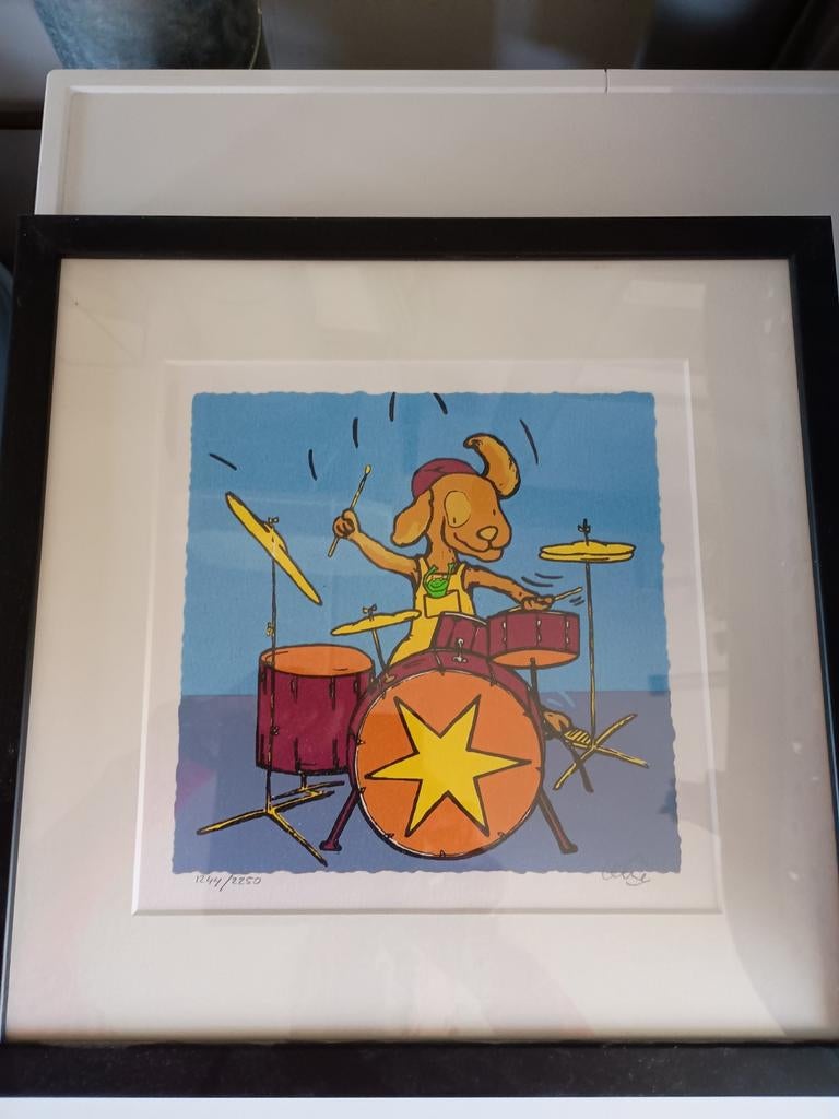 Zeefdruk 'Drummer' van Celine Maat - Nieuw!, Antiek en Kunst, Kunst | Litho's en Zeefdrukken, Ophalen of Verzenden