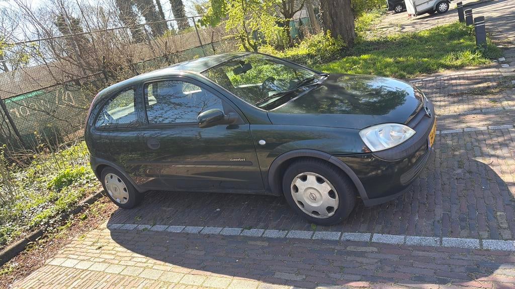 Opel Corsa 1.2 16V 3D Easytronic 2001 Groen, Auto's, 450 kg, 74 pk, 31 €/maand, Origineel Nederlands