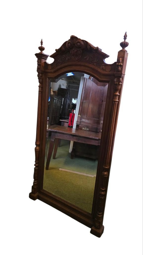 Grote Franse Henry II spiegel  rijk bewerkt, Antiek en Kunst, Antiek | Spiegels, Ophalen, Rechthoekig