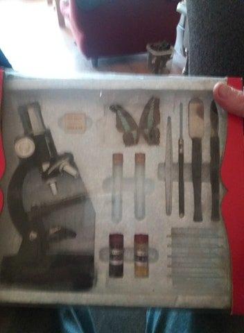 vintage micrscope 750x denk jaren 70, Antiek en Kunst, Antiek | Speelgoed, Ophalen of Verzenden