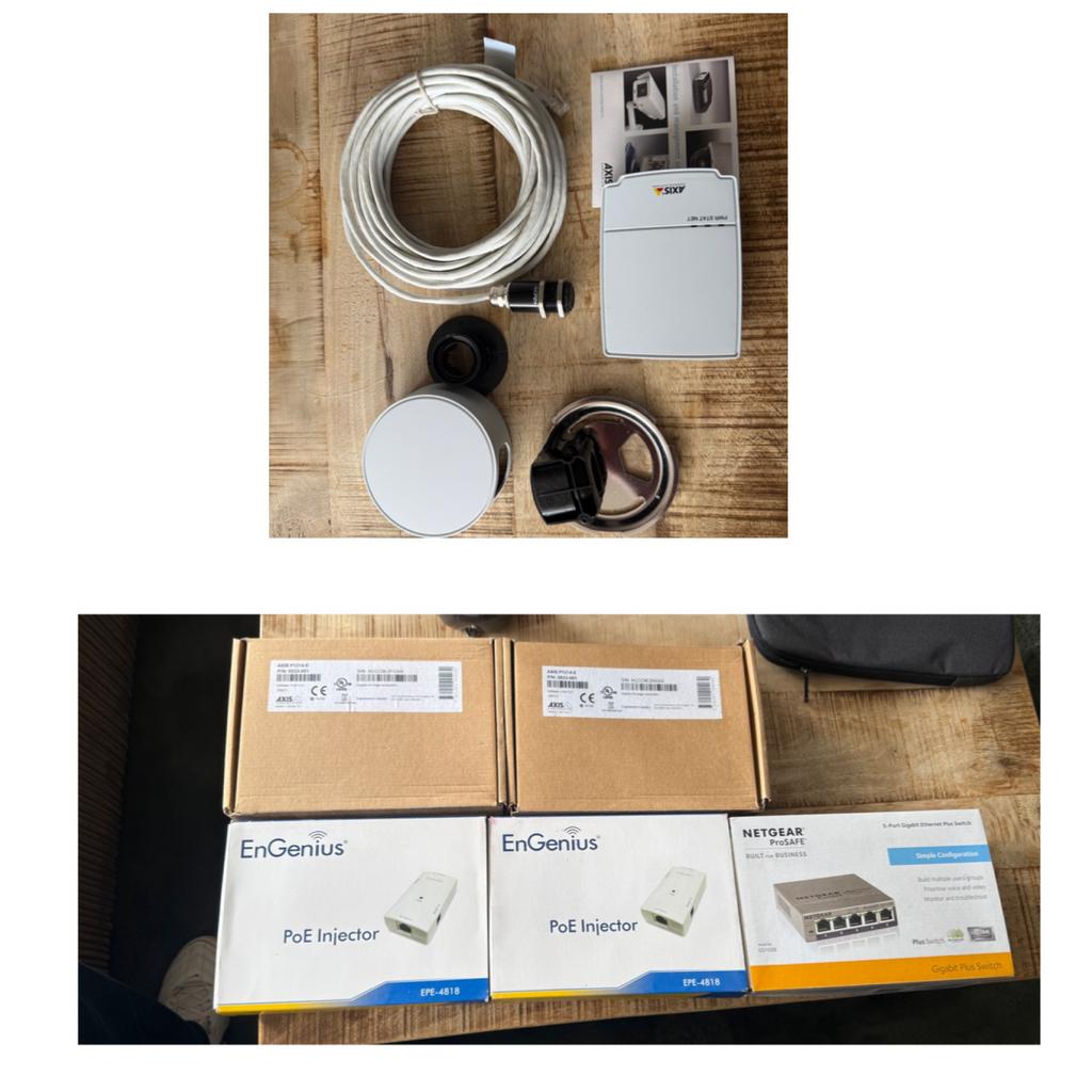 2x AXIS P1214-E Network camera plus toebehoren.(nieuw), Audio, Tv en Foto, Videobewaking, Ophalen of Verzenden, Zo goed als nieuw