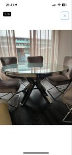 Richmond Kensington eettafel met stoelen eric kuster, Gebruikt, 100 tot 150 cm, Rond, Ophalen of Verzenden