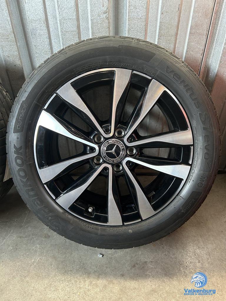 6mm! Originele Mercedes C-klasse W206 17 inch breedset zwart, Gebruikt, -, -, Banden en Velgen