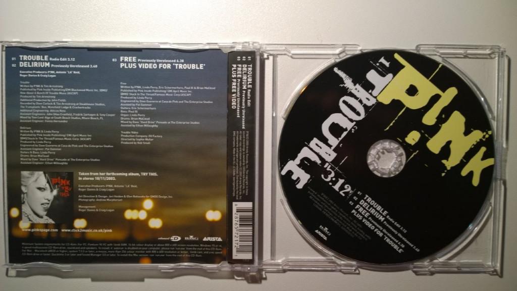 P!NK - Trouble, Maxi-single, Ophalen of Verzenden, Zo goed als nieuw, 1 single