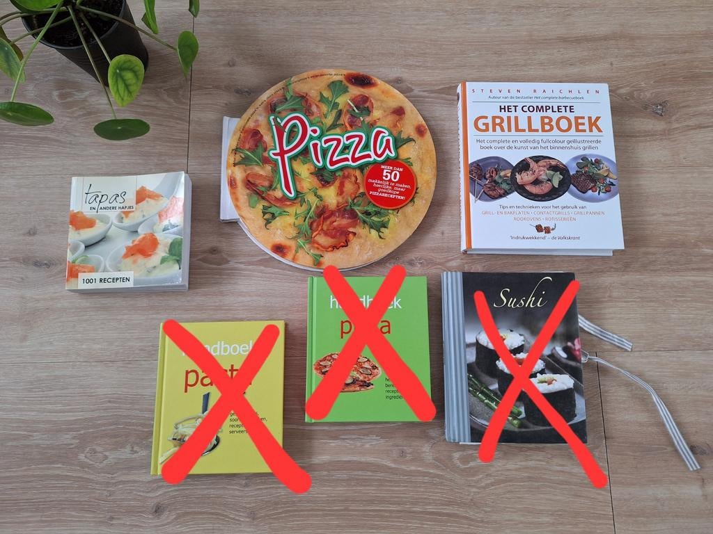 Diverse kookboeken pizza, grill, tapas. Alles voor €5, Ophalen of Verzenden, Zo goed als nieuw, Tapas, Hapjes en Dim Sum, Gezond koken
