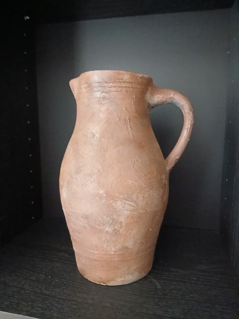 Antieke terracotta kruik - Handgemaakt, Ophalen of Verzenden