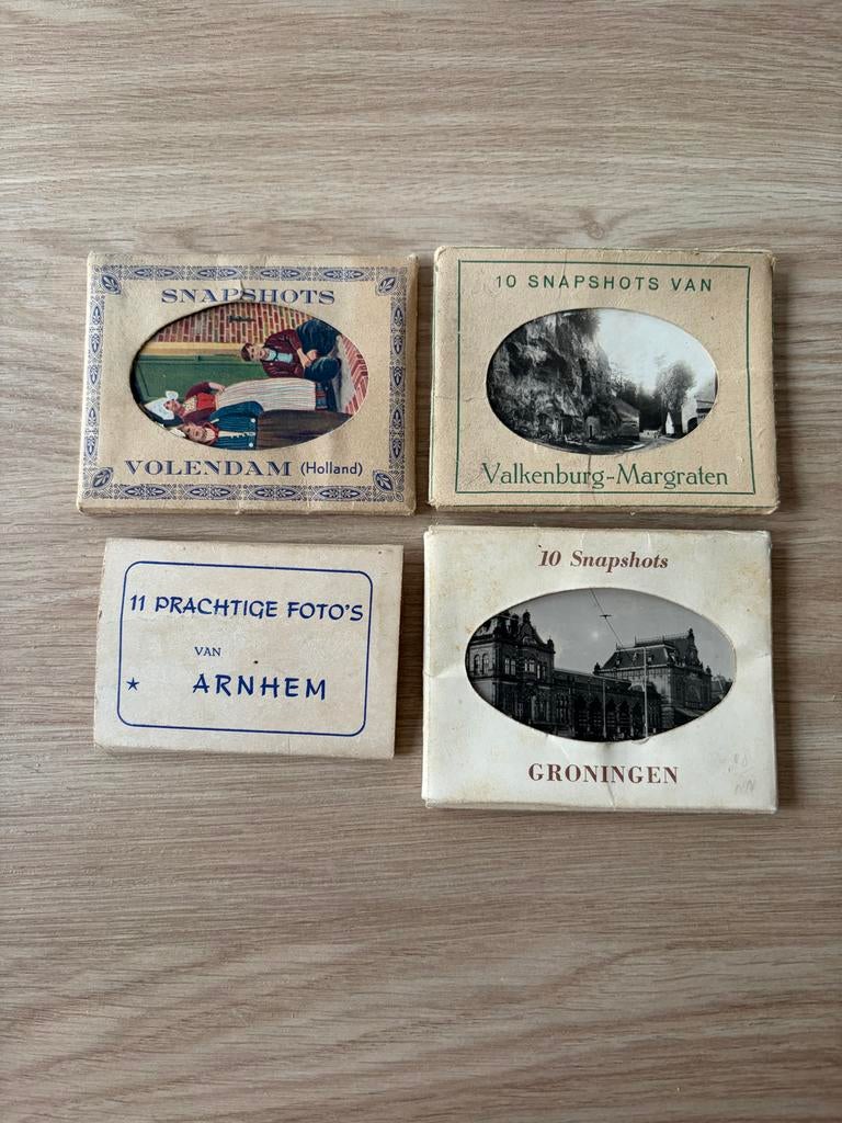 Oude foto's van Volendam, Valkenburg, Groningen en Arnhem, Verzamelen, Foto's en Prenten, Ophalen, Gebruikt, Foto, Gebouw