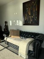 Gratis Chesterfield 2.5 zits bank zwart (afhalen Vinkeveen), Ophalen, Gebruikt, 150 tot 200 cm, Tweepersoons