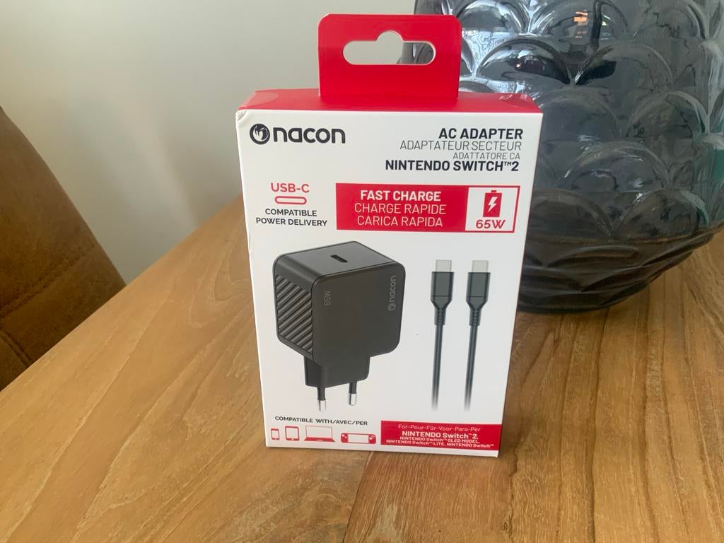 Nacon USB-C Snellader 65W voor Switch, Mobiel, Tablet, TV, Spelcomputers en Games, Spelcomputers | Nintendo Switch, Ophalen of Verzenden