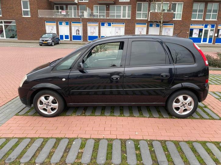 Opel Meriva 1.6 16V 2006 Zwart, Auto's, Opel, Particulier, Meriva, Alarm, Boordcomputer, Centrale vergrendeling, Climate control
