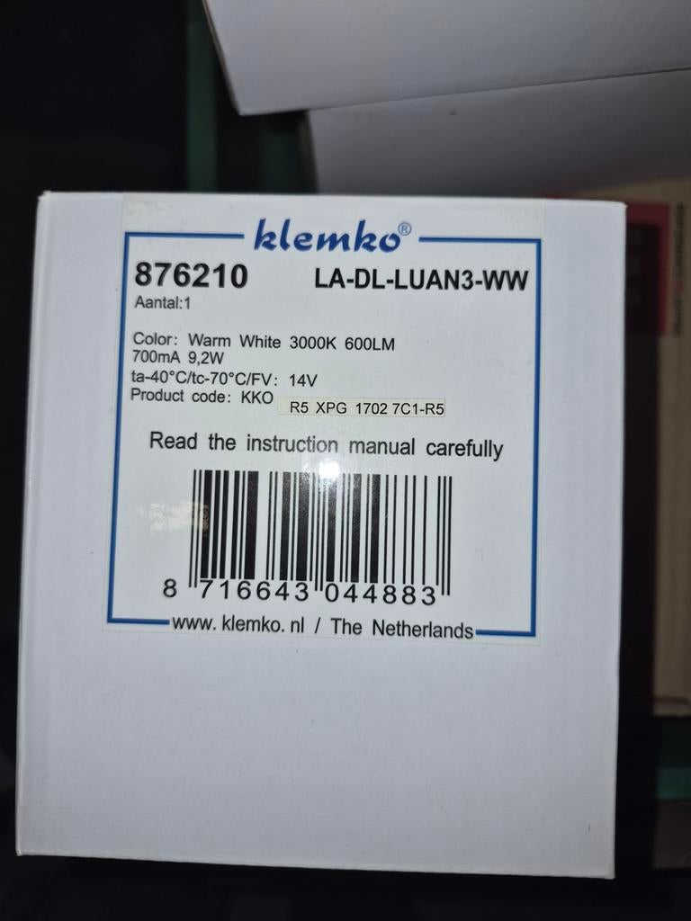 Klemko LA-DL-LUAN3-WW LED-lamp, Ophalen of Verzenden