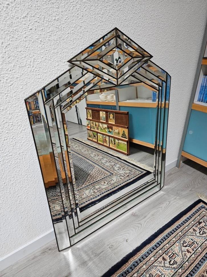 Prachtige art deco spiegel voor €295,-!, Huis en Inrichting, Woonaccessoires | Spiegels, Gebruikt, Minder dan 100 cm, Rechthoekig