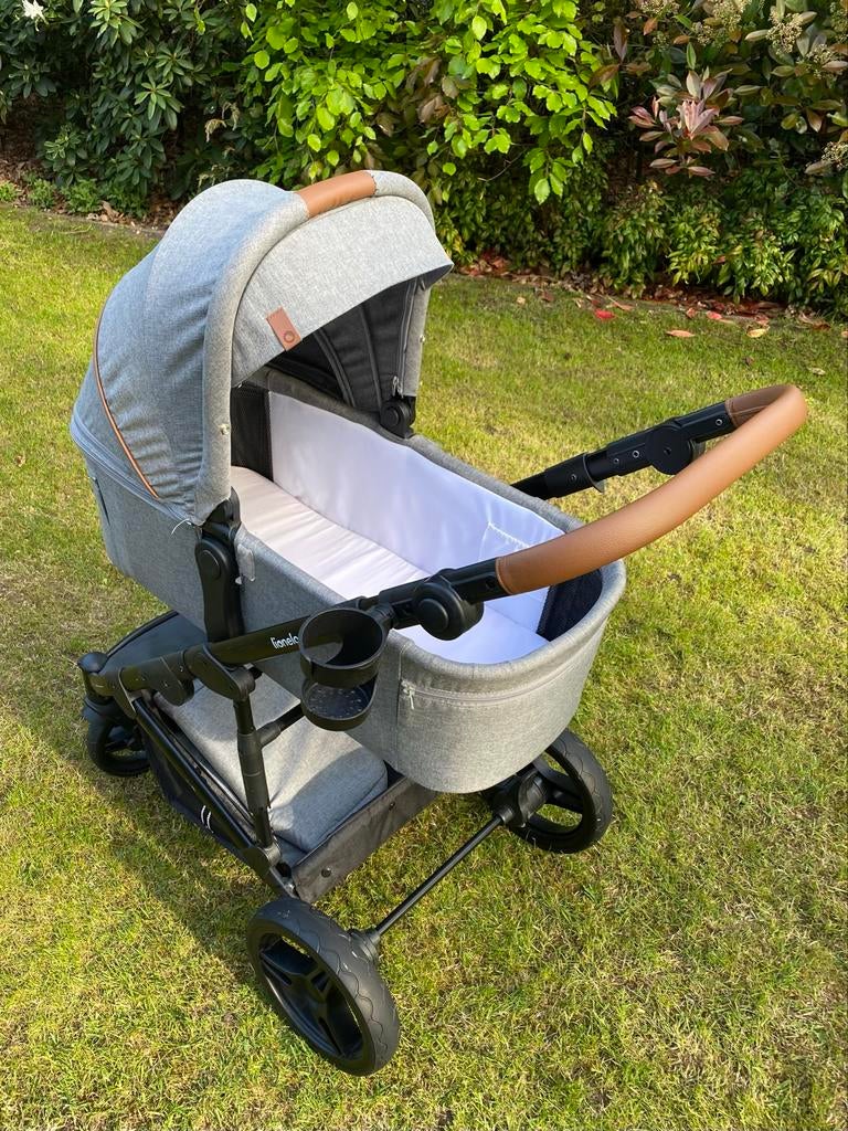 Lionelo Mari Tour 2in1 Kinderwagen - Grijs, Gebruikt, Combiwagen, Verstelbare duwstang, Ophalen