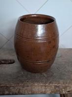 Oud bruin gres tonnetje, Ophalen of Verzenden