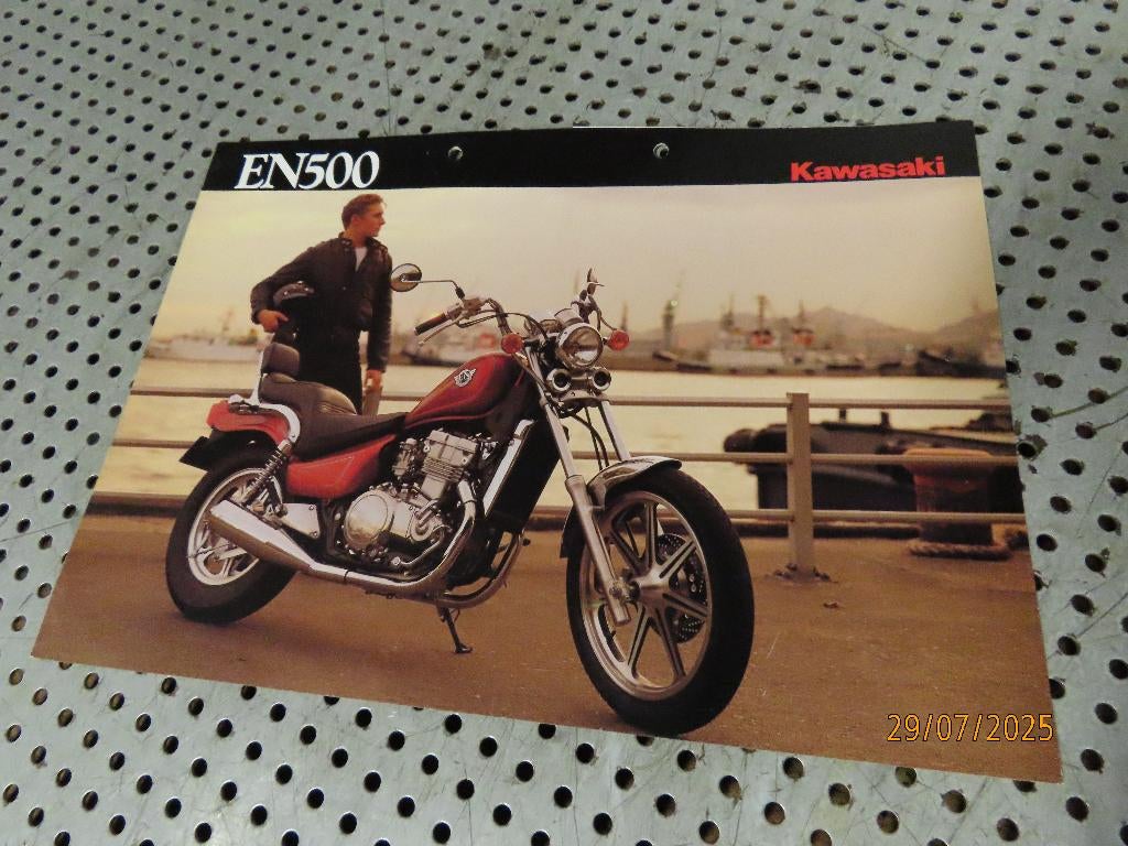 Folder EN500 EN 500 Kawasaki custombike, Ophalen of Verzenden, Gebruikt, Motoren
