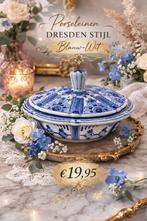 Handgeschilderd Delftsblauw Porseleinen Potje met Deksel, Antiek en Kunst, Ophalen of Verzenden