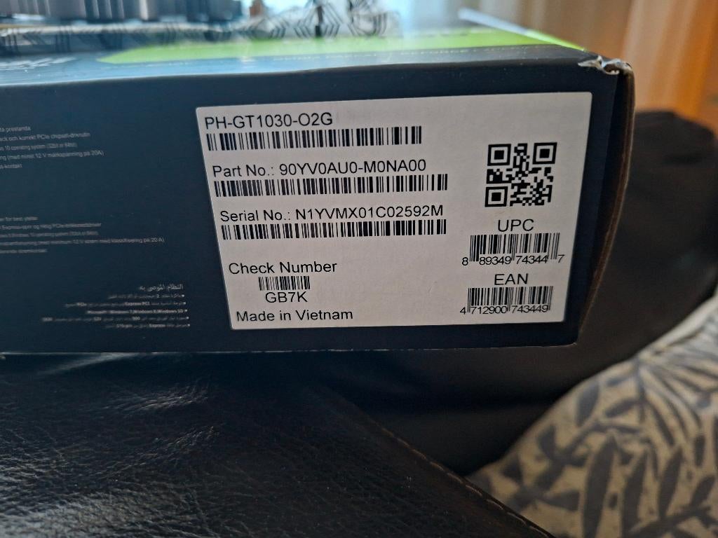 Asus Nvidia Geforce GT 1030, Computers en Software, Videokaarten, PCI-Express 3, HDMI, Ophalen of Verzenden, Nvidia
